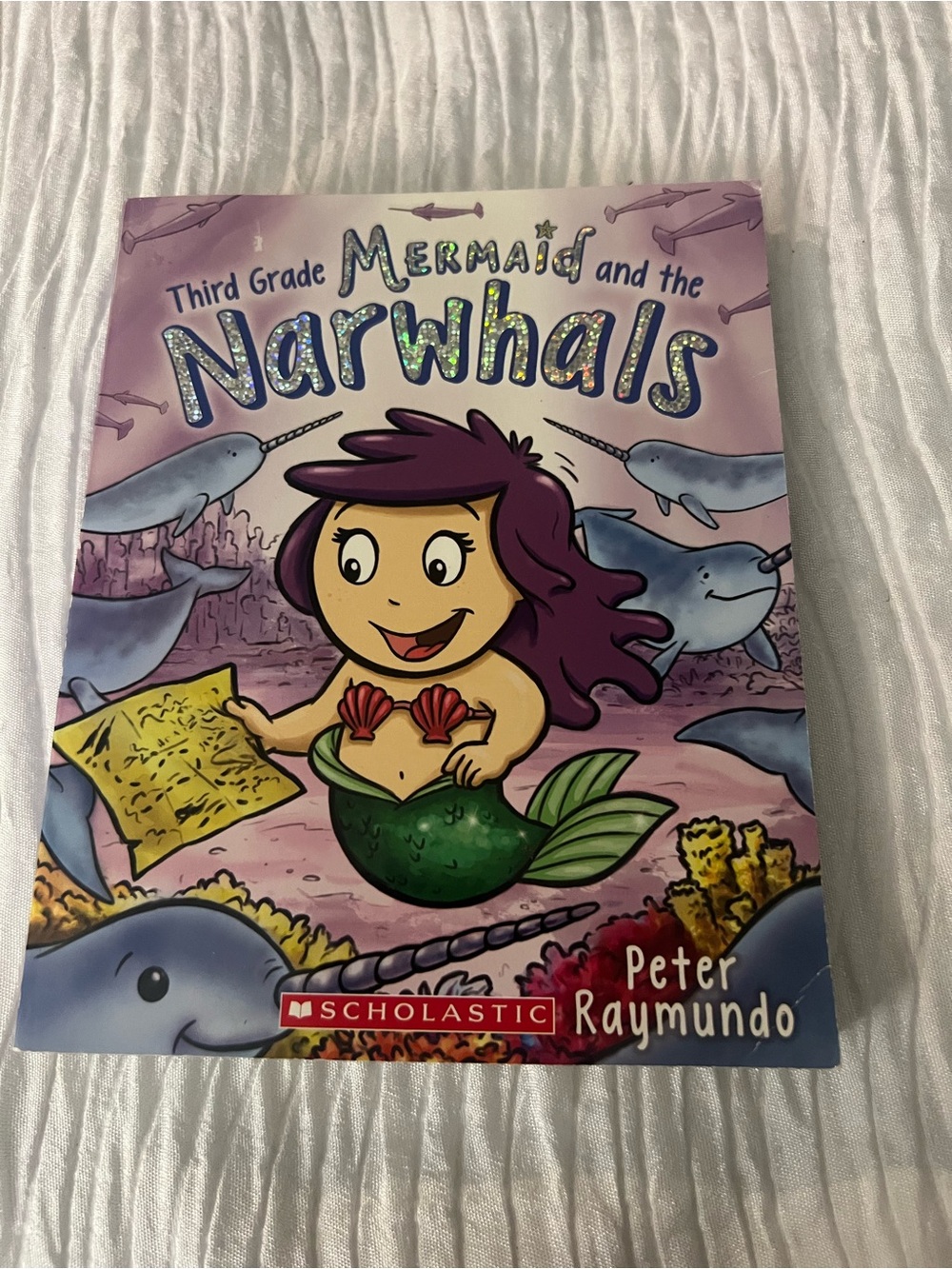 Scholastic Third Grade Mermaid and the Narwhals - Purple Cover soft cover